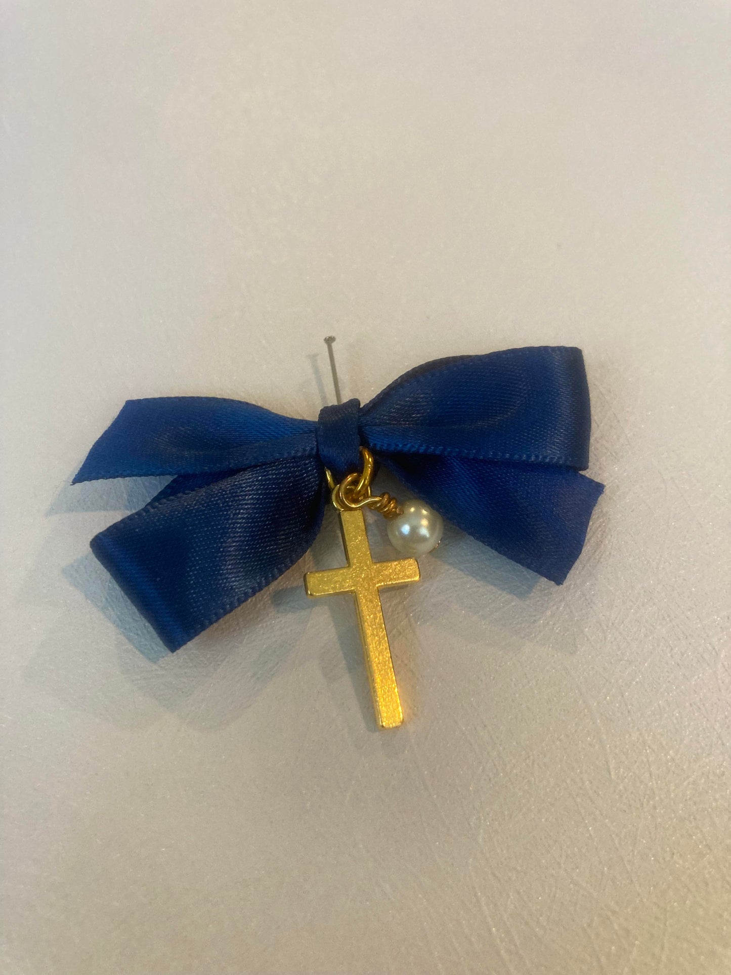 Baptismal Witness Pins with Cross and Pearl Design (Box Included)